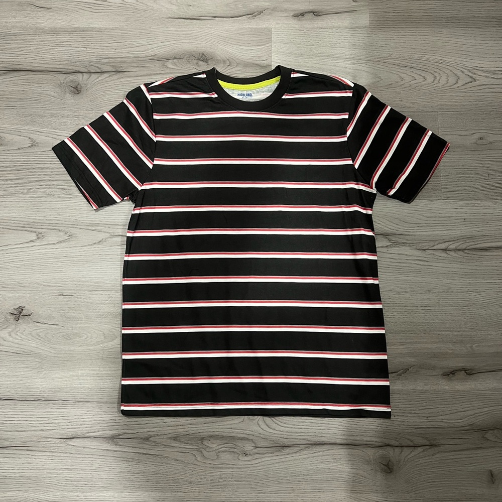 Goodfellow & Co Black and Red Striped Tee